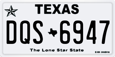 TX license plate DQS6947