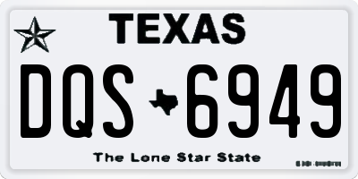 TX license plate DQS6949