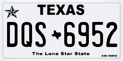 TX license plate DQS6952