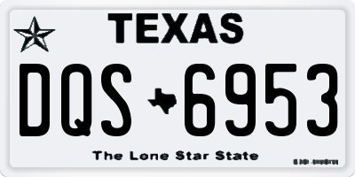TX license plate DQS6953