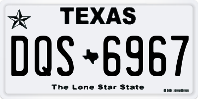 TX license plate DQS6967