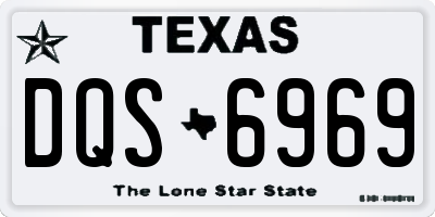 TX license plate DQS6969