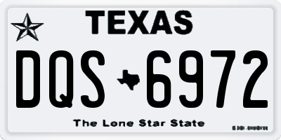 TX license plate DQS6972