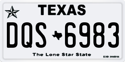 TX license plate DQS6983