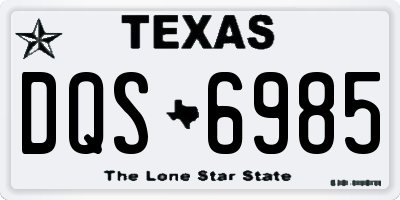 TX license plate DQS6985