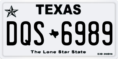 TX license plate DQS6989