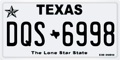 TX license plate DQS6998