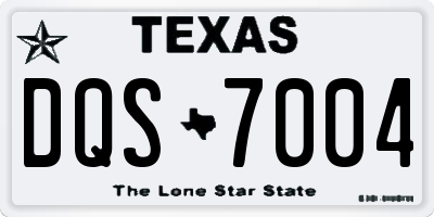 TX license plate DQS7004