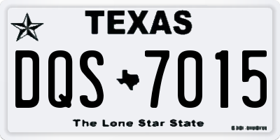 TX license plate DQS7015