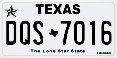 TX license plate DQS7016