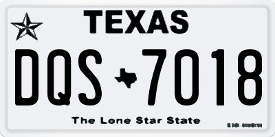 TX license plate DQS7018
