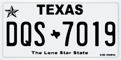 TX license plate DQS7019