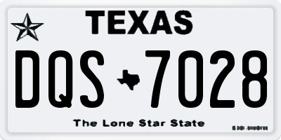 TX license plate DQS7028