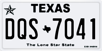 TX license plate DQS7041
