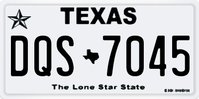 TX license plate DQS7045