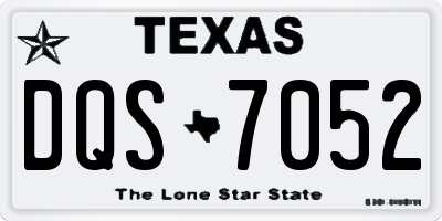 TX license plate DQS7052