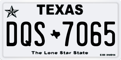 TX license plate DQS7065