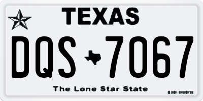 TX license plate DQS7067