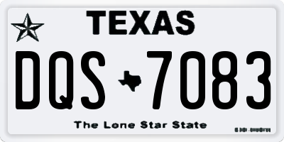 TX license plate DQS7083