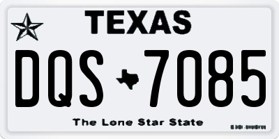 TX license plate DQS7085