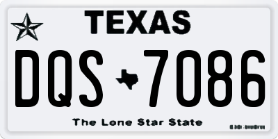 TX license plate DQS7086