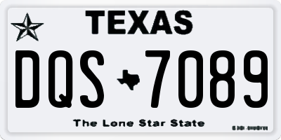 TX license plate DQS7089