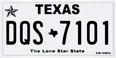 TX license plate DQS7101