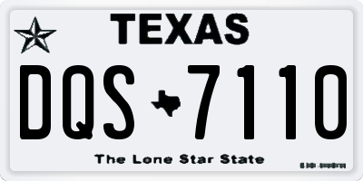 TX license plate DQS7110