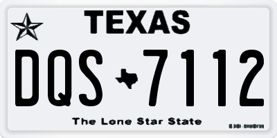 TX license plate DQS7112