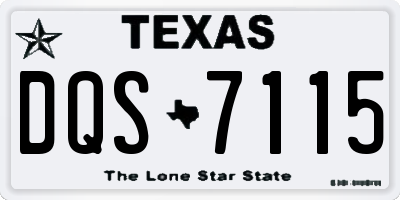 TX license plate DQS7115