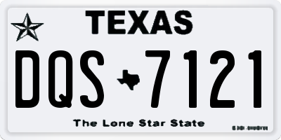 TX license plate DQS7121