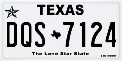 TX license plate DQS7124