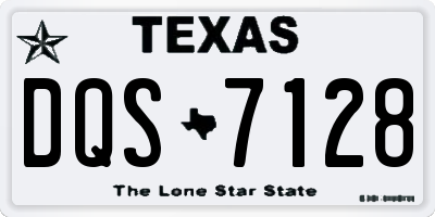 TX license plate DQS7128
