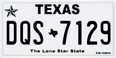 TX license plate DQS7129