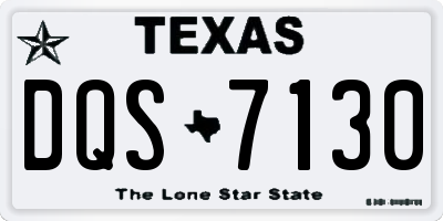 TX license plate DQS7130