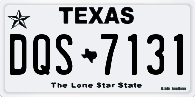 TX license plate DQS7131