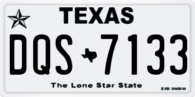TX license plate DQS7133