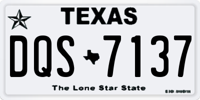 TX license plate DQS7137