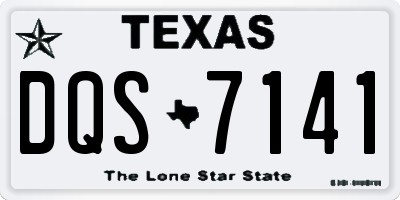 TX license plate DQS7141