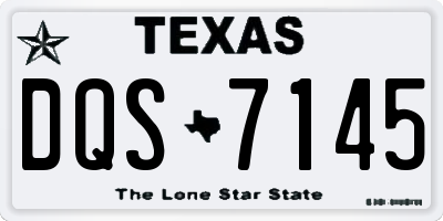 TX license plate DQS7145