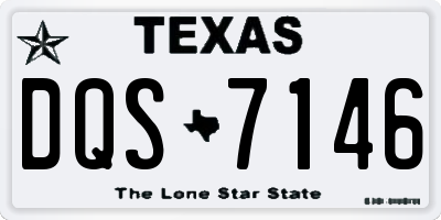 TX license plate DQS7146