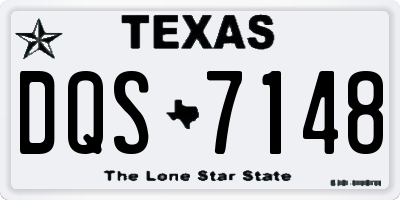 TX license plate DQS7148