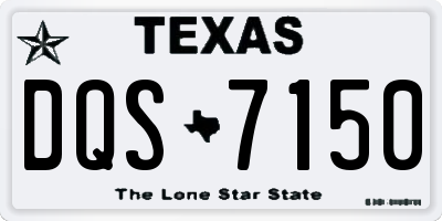 TX license plate DQS7150