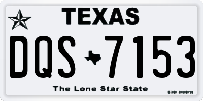 TX license plate DQS7153