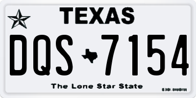 TX license plate DQS7154