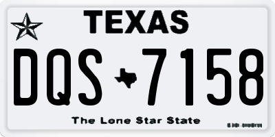 TX license plate DQS7158