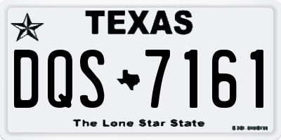 TX license plate DQS7161