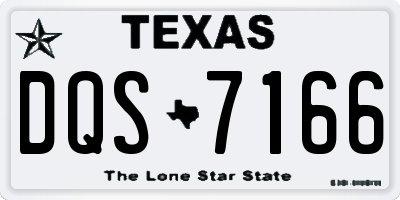 TX license plate DQS7166
