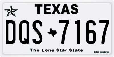 TX license plate DQS7167