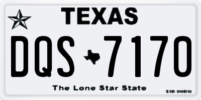 TX license plate DQS7170